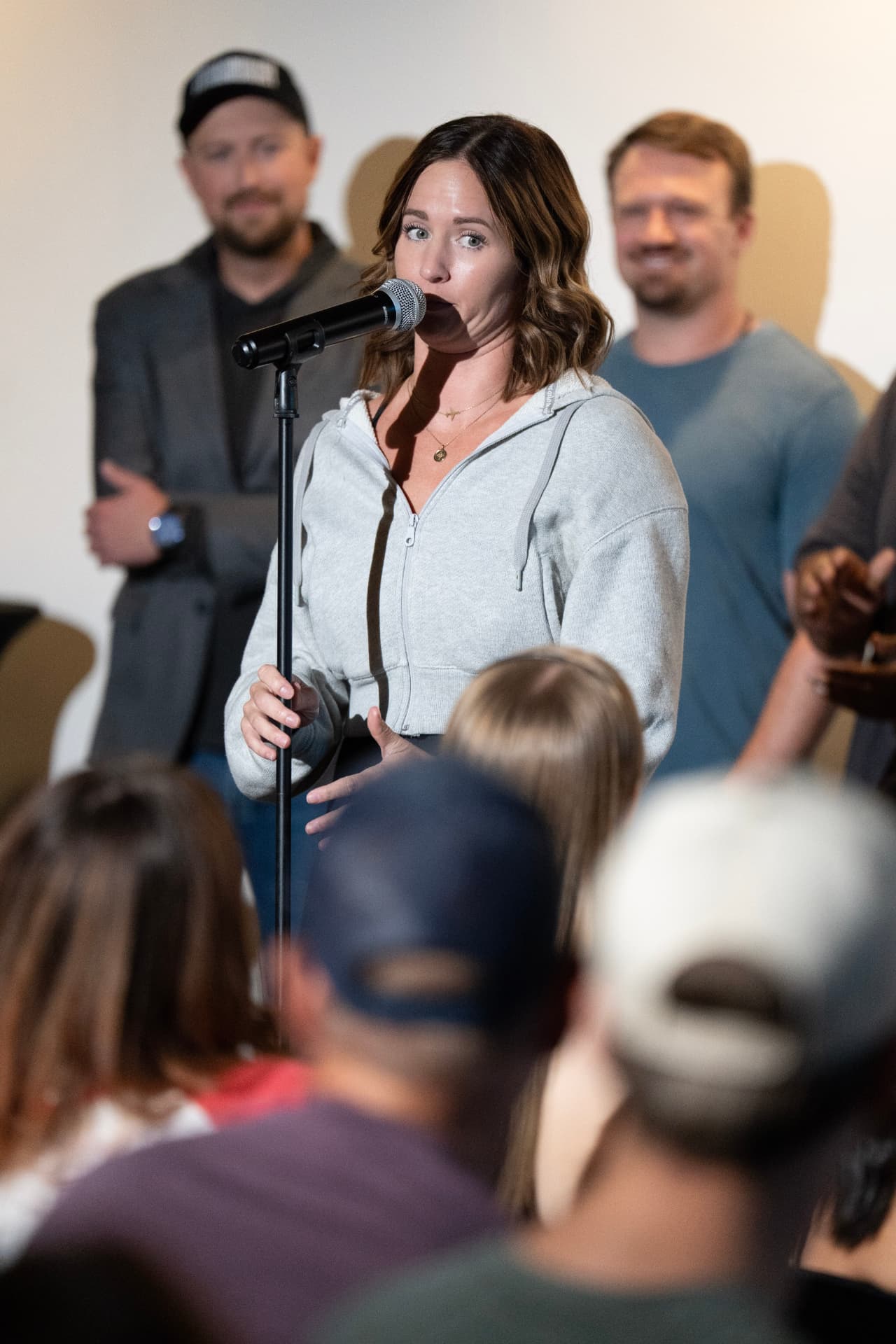 Comedian telling a story at Arizona After Dark