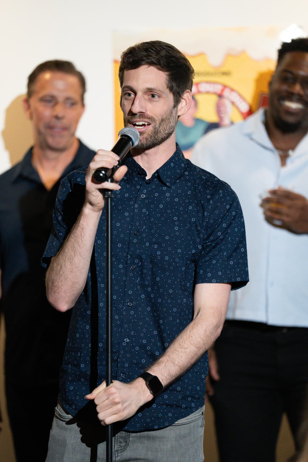 Comedian at the mic during Arizona After Dark