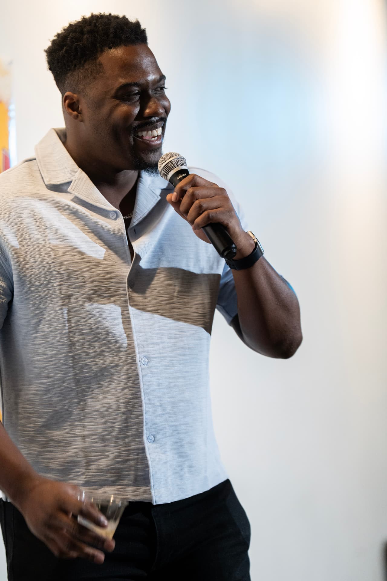 Comedian working the crowd at Arizona After Dark